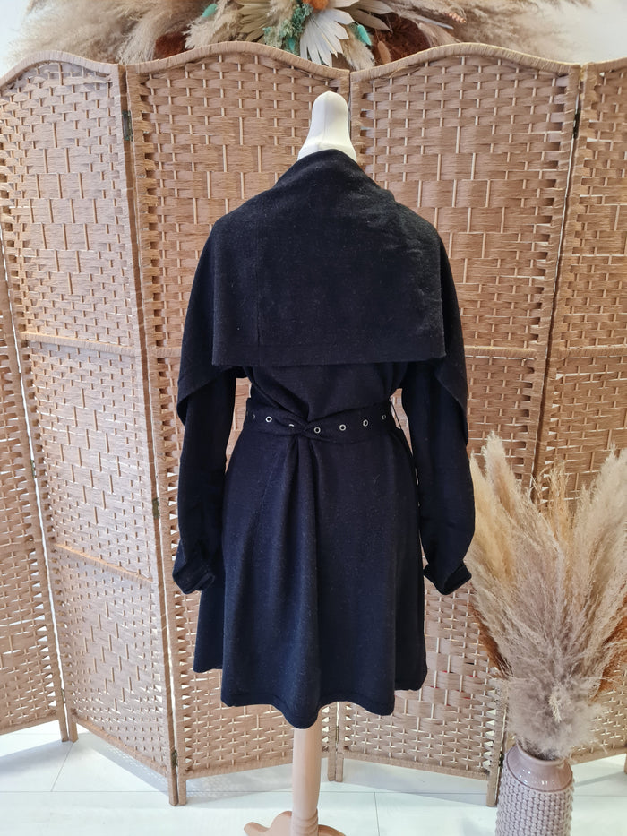 Grey Wool Belted Cardigan S/M
