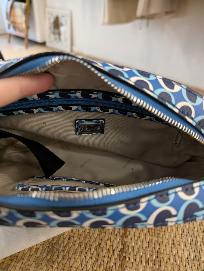 Guess blue monogram bag