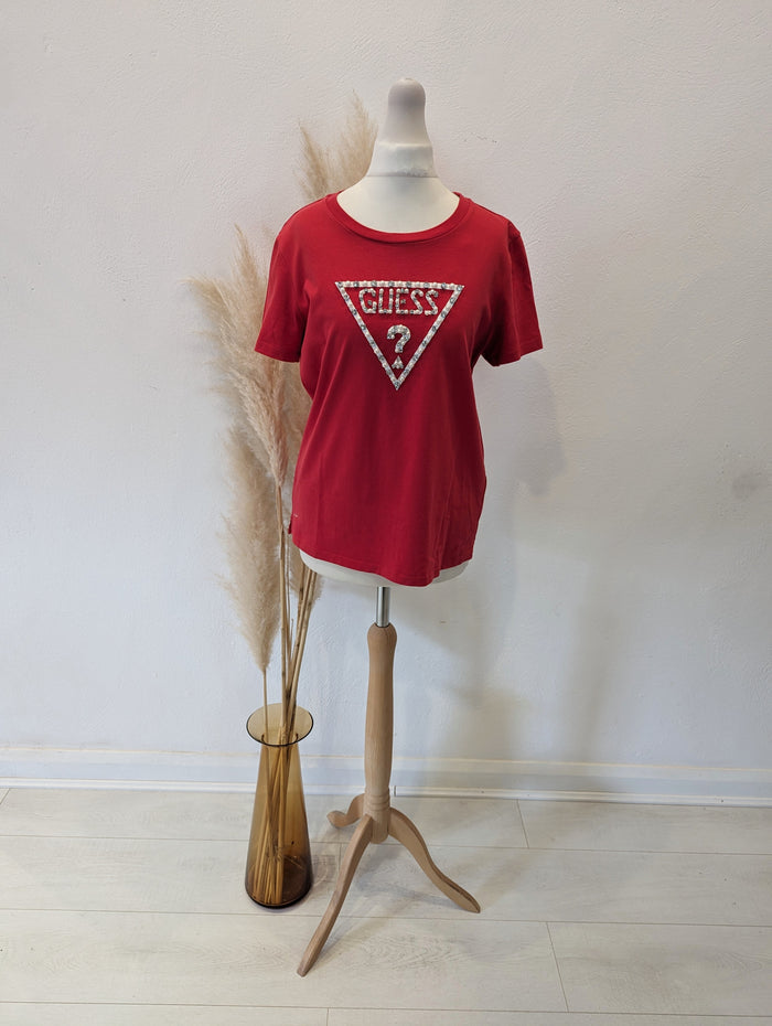 Guess Diamante T shirt Small