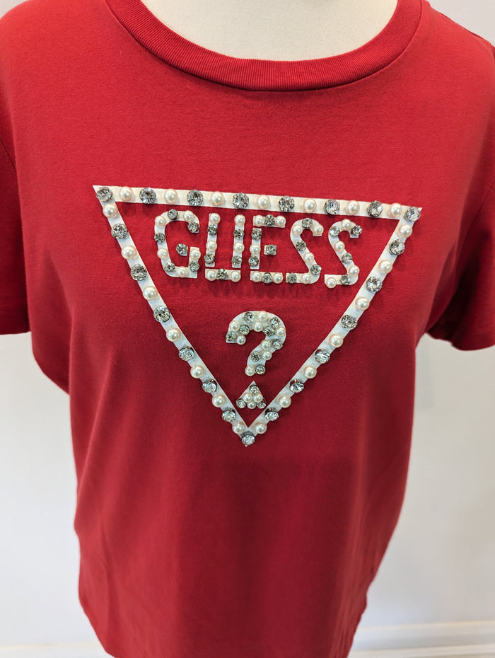 Guess Diamante T shirt Small