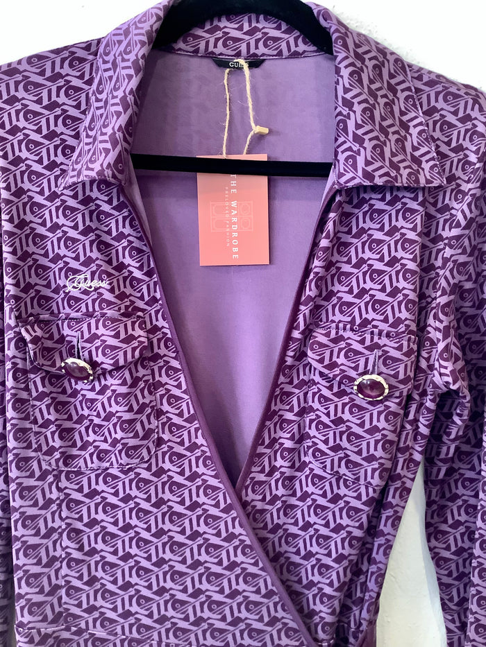 Guess Purple Wrap Dress