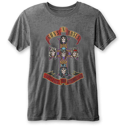 Guns N' Roses Burn Out T-Shirt - Appetite For Destruction Rock Off