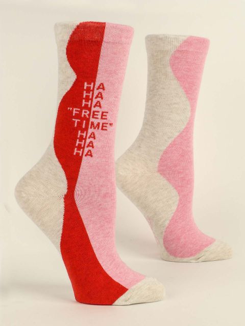 Ha Ha Ha Free Time Ha Ha Ha W-Crew Socks BLUEQ