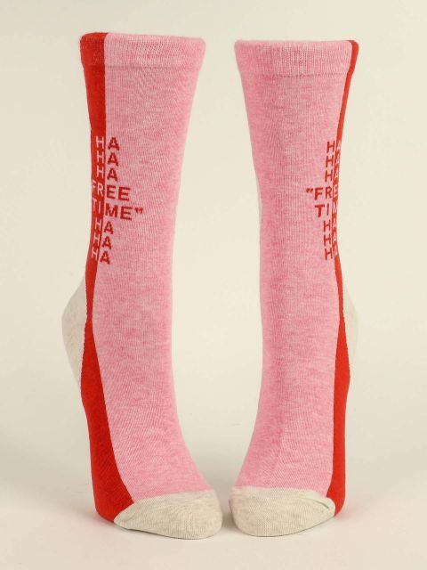 Ha Ha Ha Free Time Ha Ha Ha W-Crew Socks BLUEQ