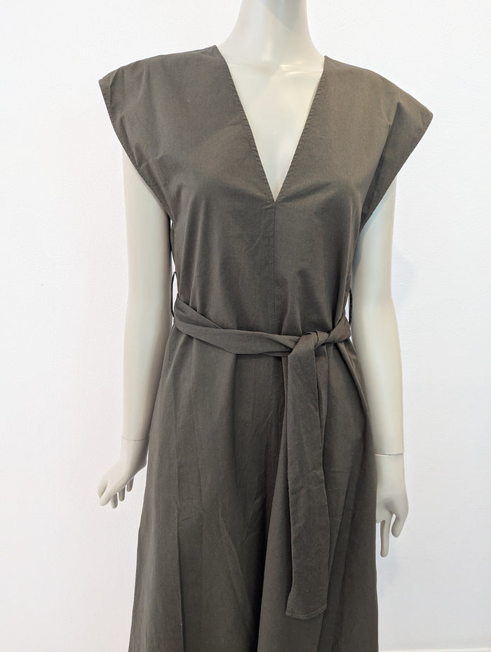 Hache Khaki Cotton Maxi Dress 12