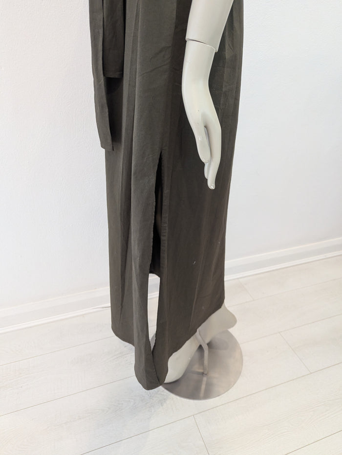 Hache Khaki Cotton Maxi Dress 12