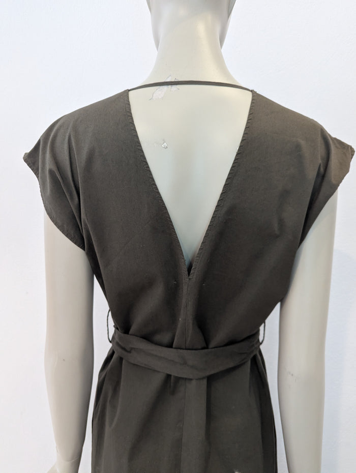 Hache Khaki Cotton Maxi Dress 12
