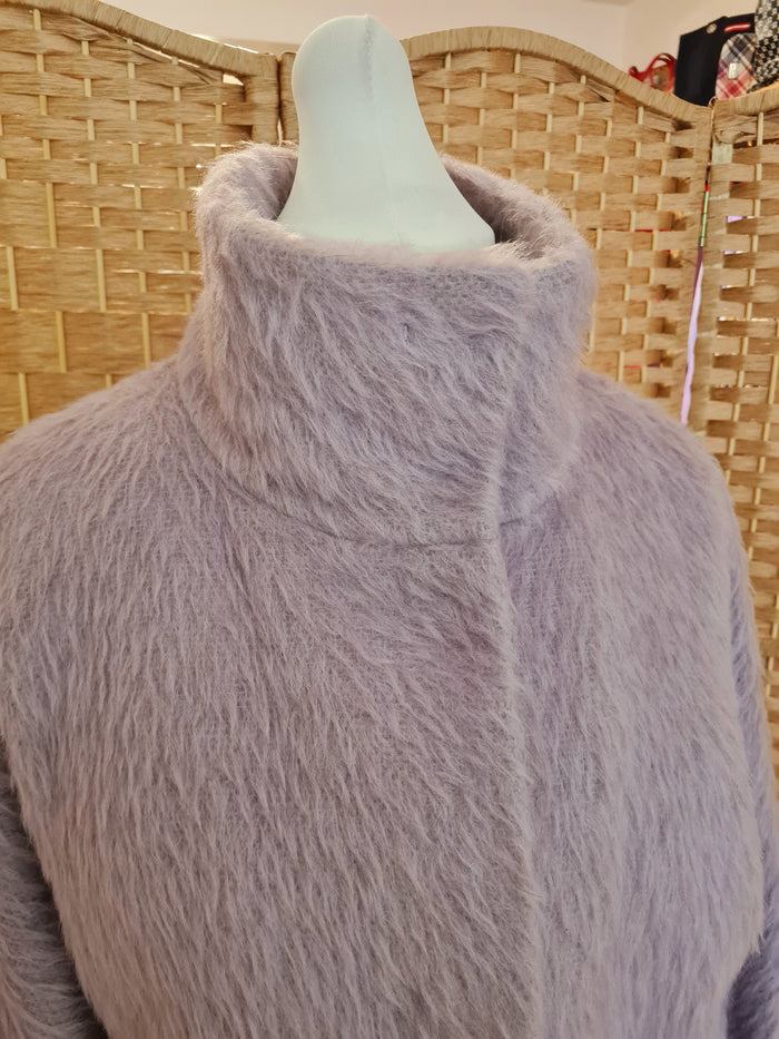Hallhuber Lilac Teddy Coat 8