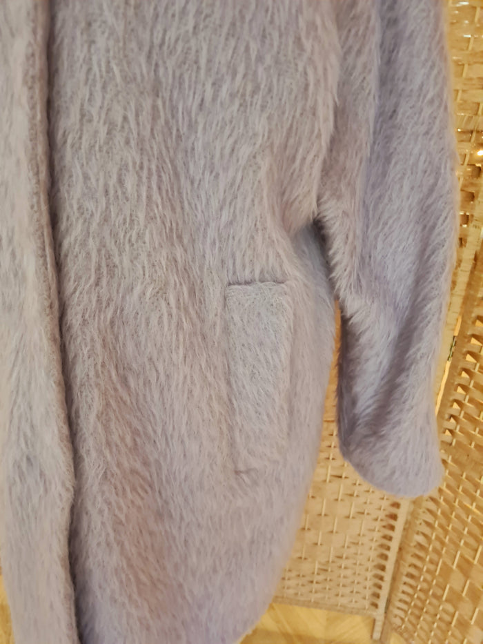 Hallhuber Lilac Teddy Coat 8