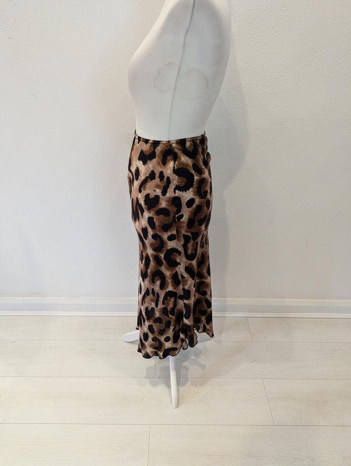 Hax Lux leopard slip skirt