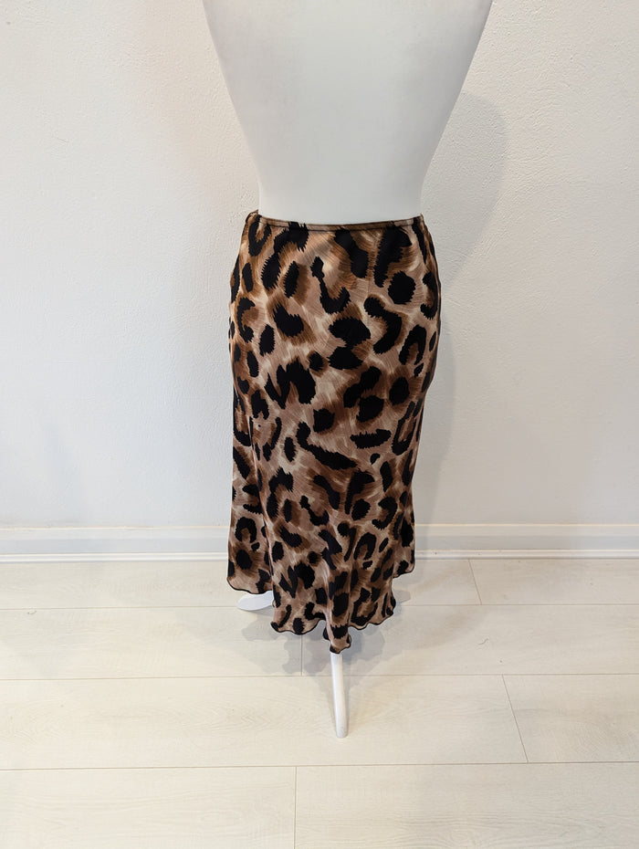 Hax Lux leopard slip skirt