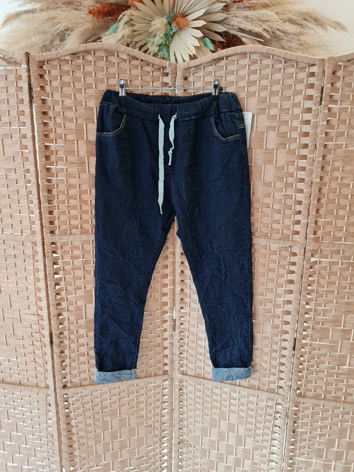 Hax Super Stretch Jeans/ Joggers in Dark Denim