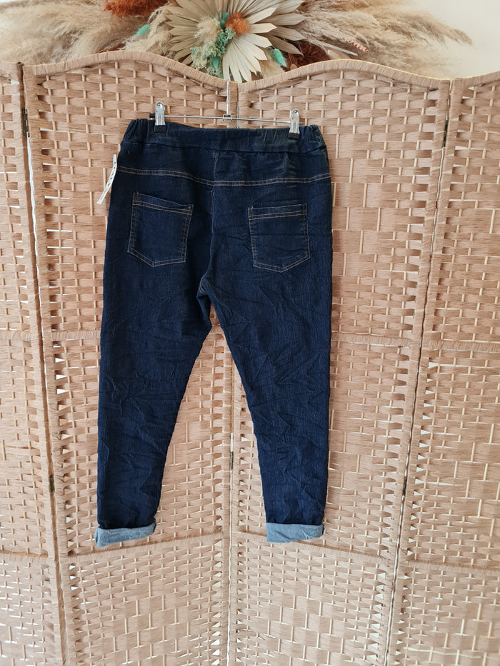 Hax Super Stretch Jeans/ Joggers in Dark Denim