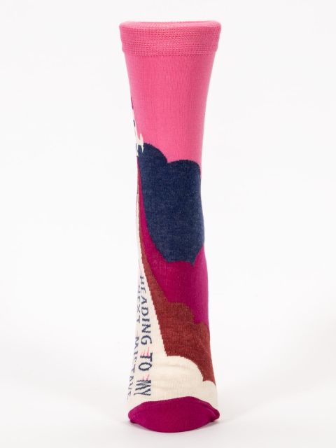 Heading To My Next Mistake W-Crew Socks BLUEQ