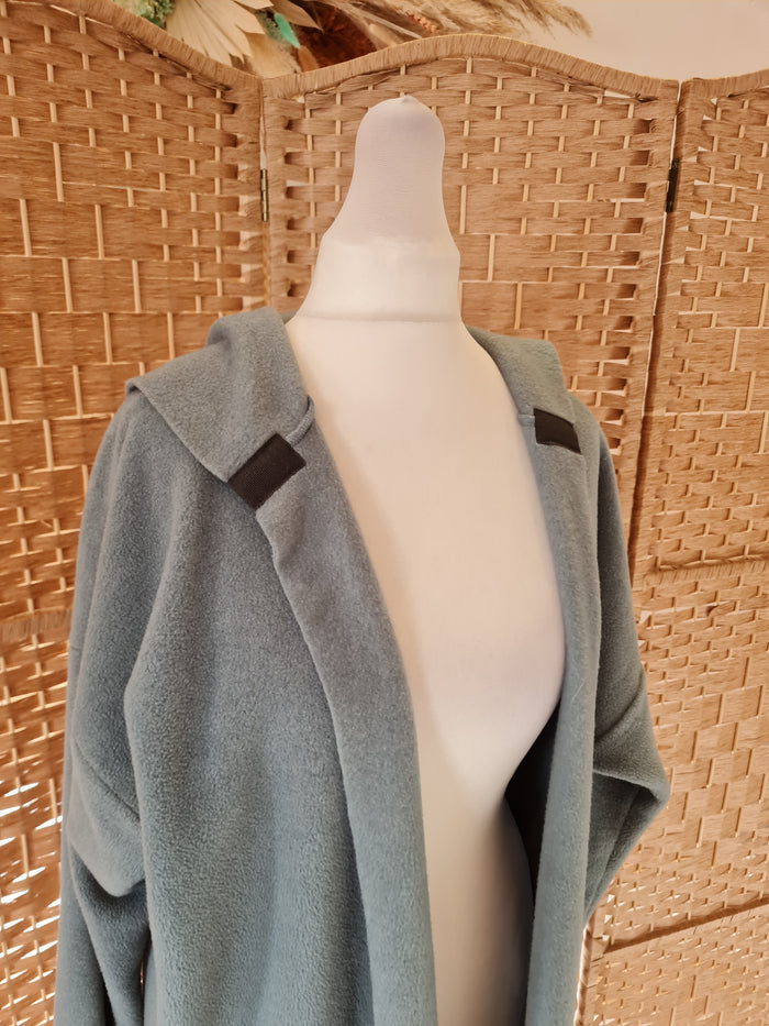 Henriette Steffensen Blue Coatigan & Scarf S/M