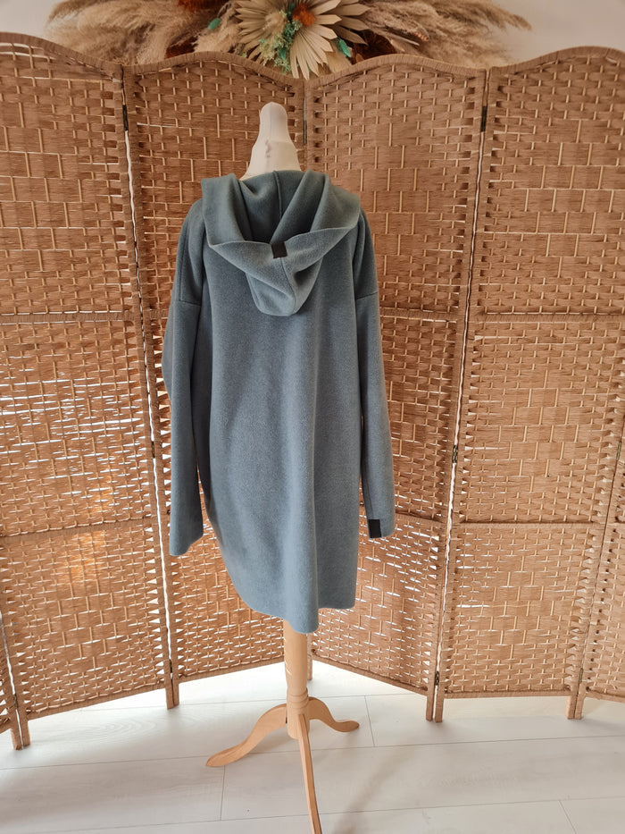 Henriette Steffensen Blue Coatigan & Scarf S/M