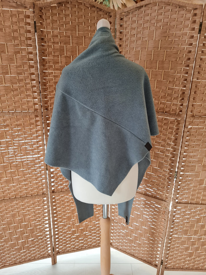 Henriette Steffensen Blue Coatigan & Scarf S/M