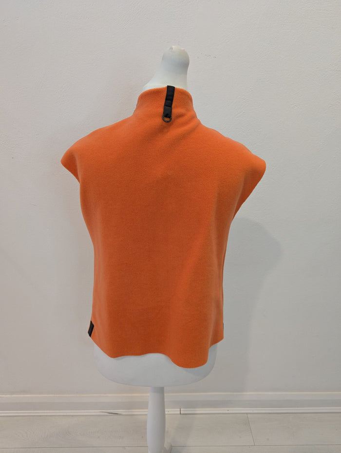 Henriette Steffensen Orange Sleeveless Gilet Size Medium
