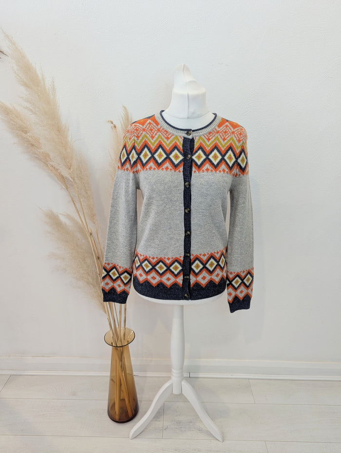 Heyton Grey Lambswool Blend Cardigan 14