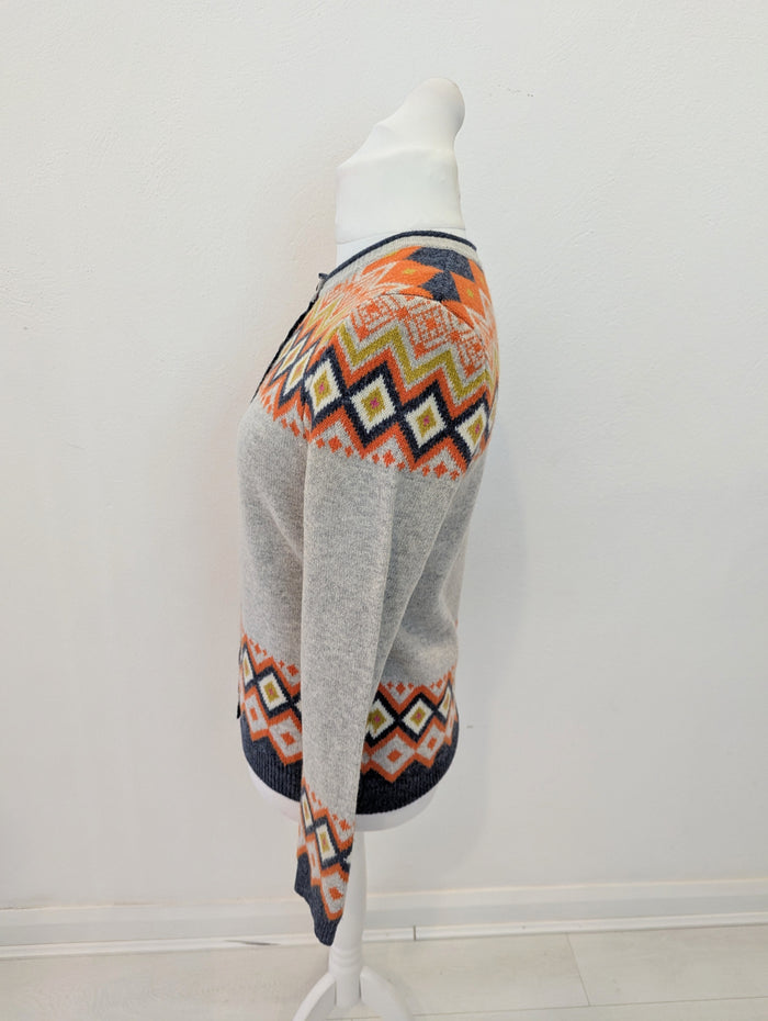 Heyton Grey Lambswool Blend Cardigan 14