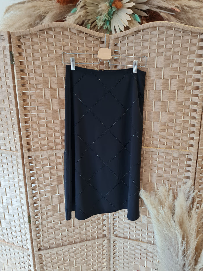 H&M black Jewel skirt 8