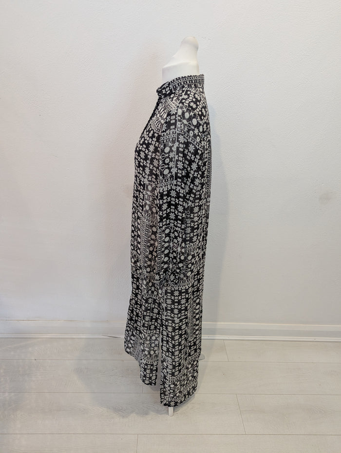 H&M Black Print Dress 10