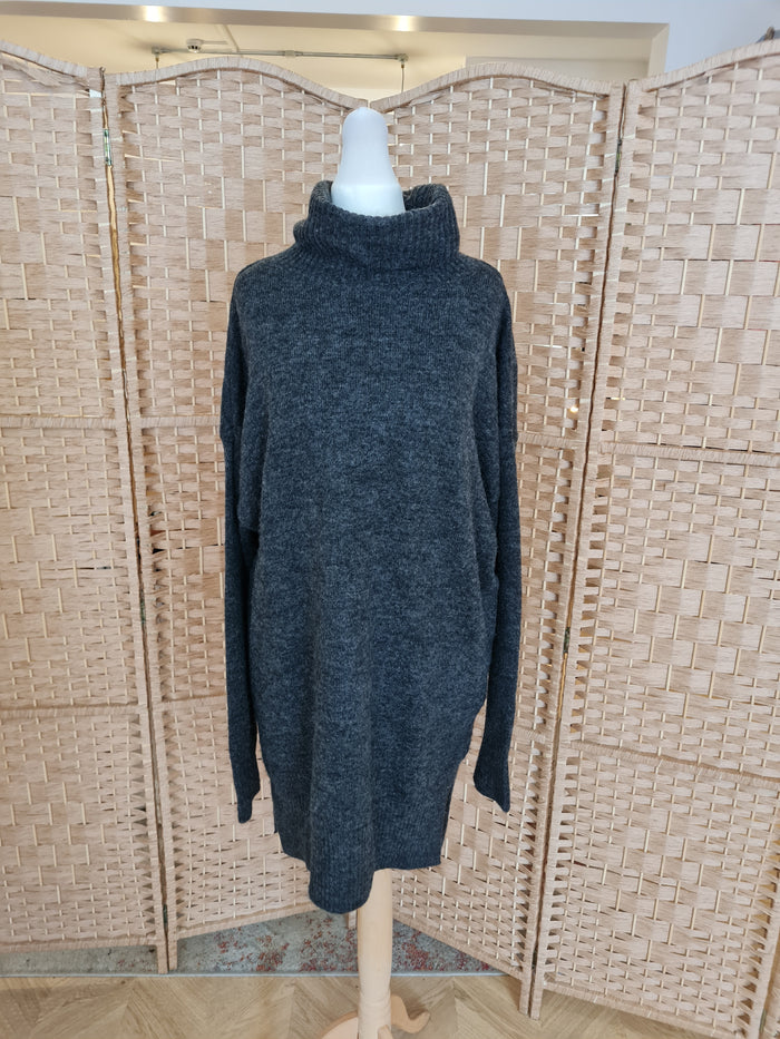 H&M Charcoal Roll Neck Jumper XS