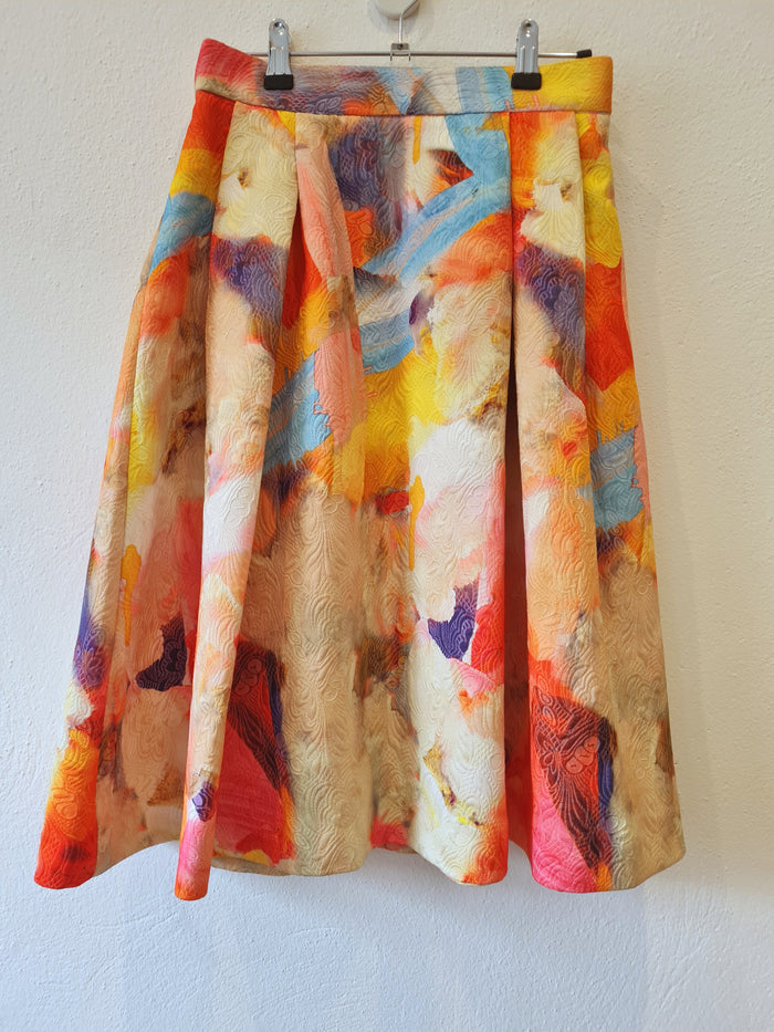 H&M Colour Print Skirt Size 10