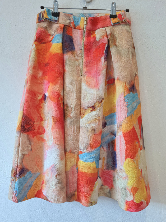 H&M Colour Print Skirt Size 10