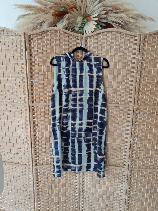 H&M Grey/Green Sleeveless Dress Size 12