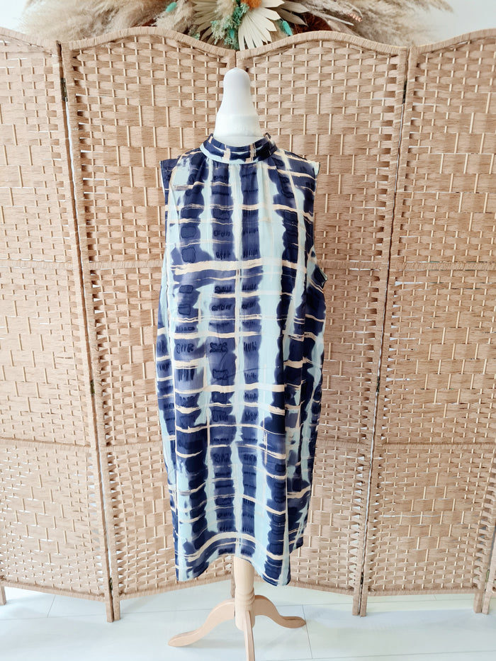 H&M Grey/Green Sleeveless Dress Size 12