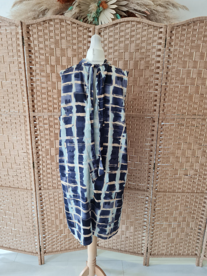 H&M Grey/Green Sleeveless Dress Size 12