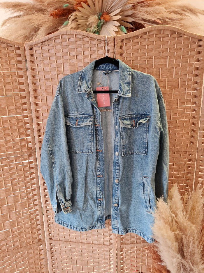 H&M Longline Denim Jacket S
