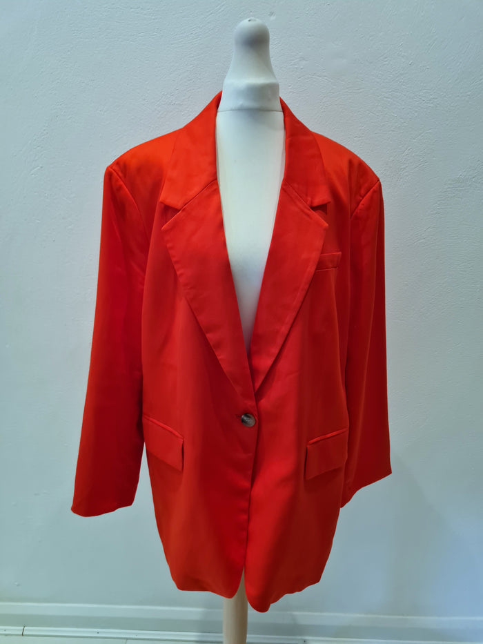 H&M longline orange blazer L