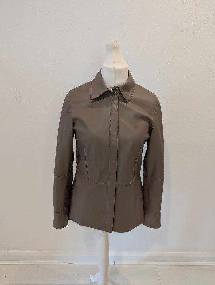 H&M Mocha Pleather Jacket 12