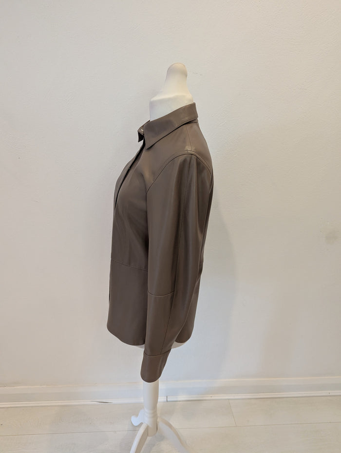 H&M Mocha Pleather Jacket 12
