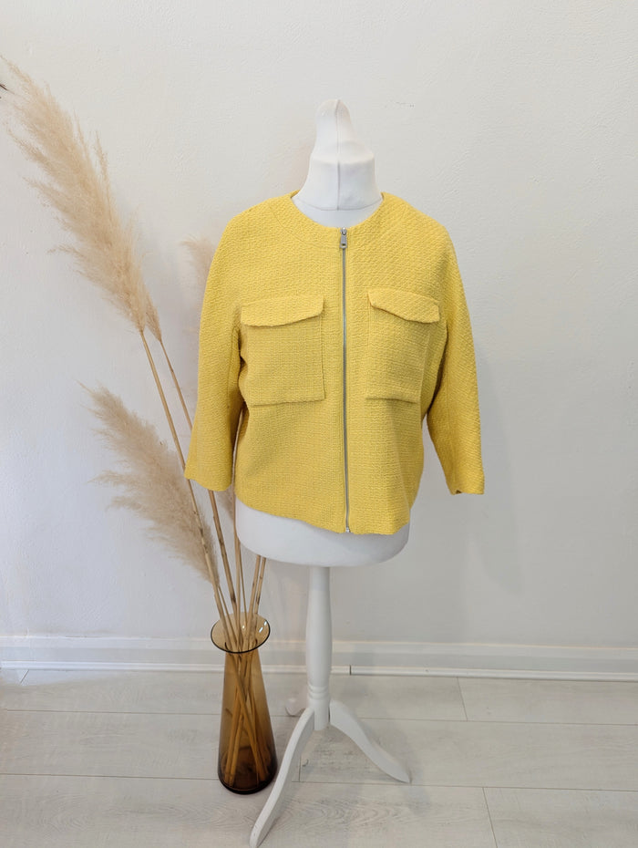 H&M Yellow Boucle Jacket 12
