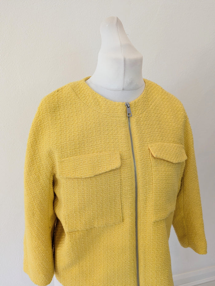 H&M Yellow Boucle Jacket 12