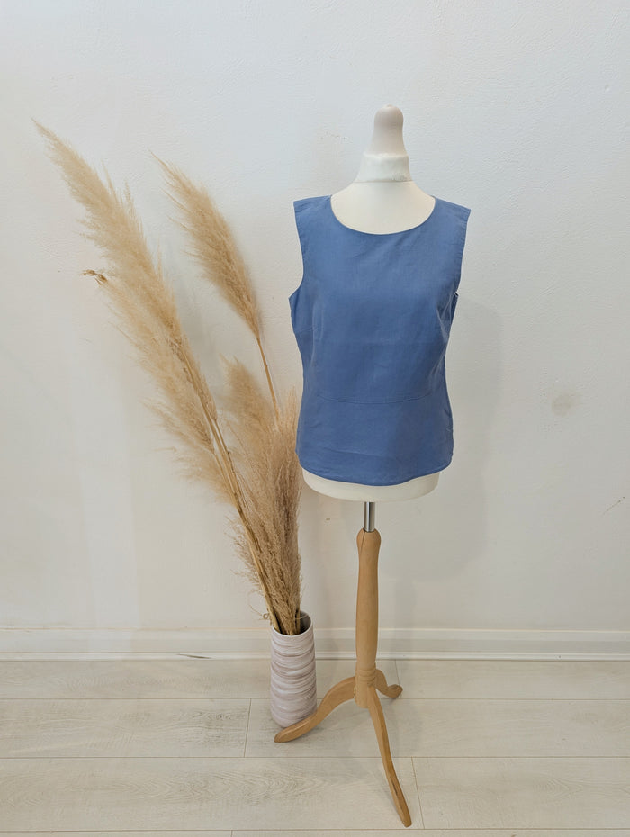 Hobbs Blue Linen Top 10