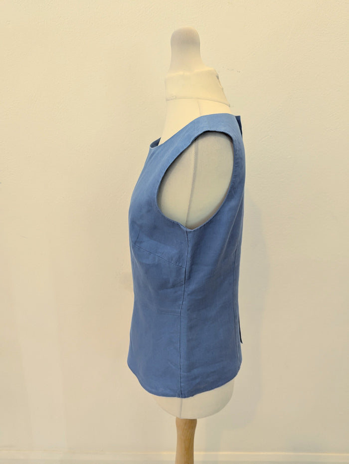 Hobbs Blue Linen Top 10