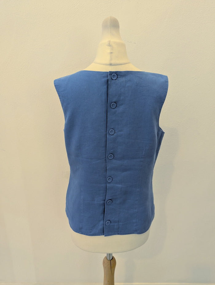 Hobbs Blue Linen Top 10
