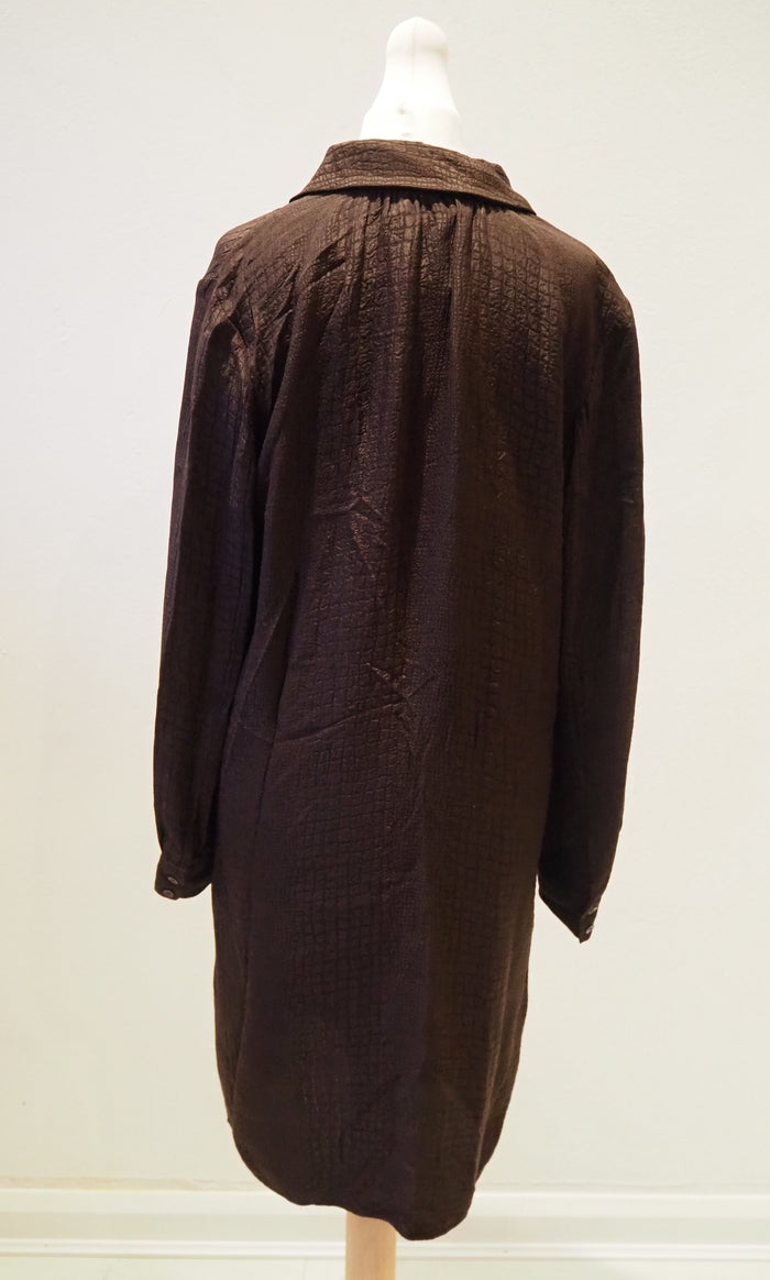Hobbs Brown Snake shirt Dress Size 8