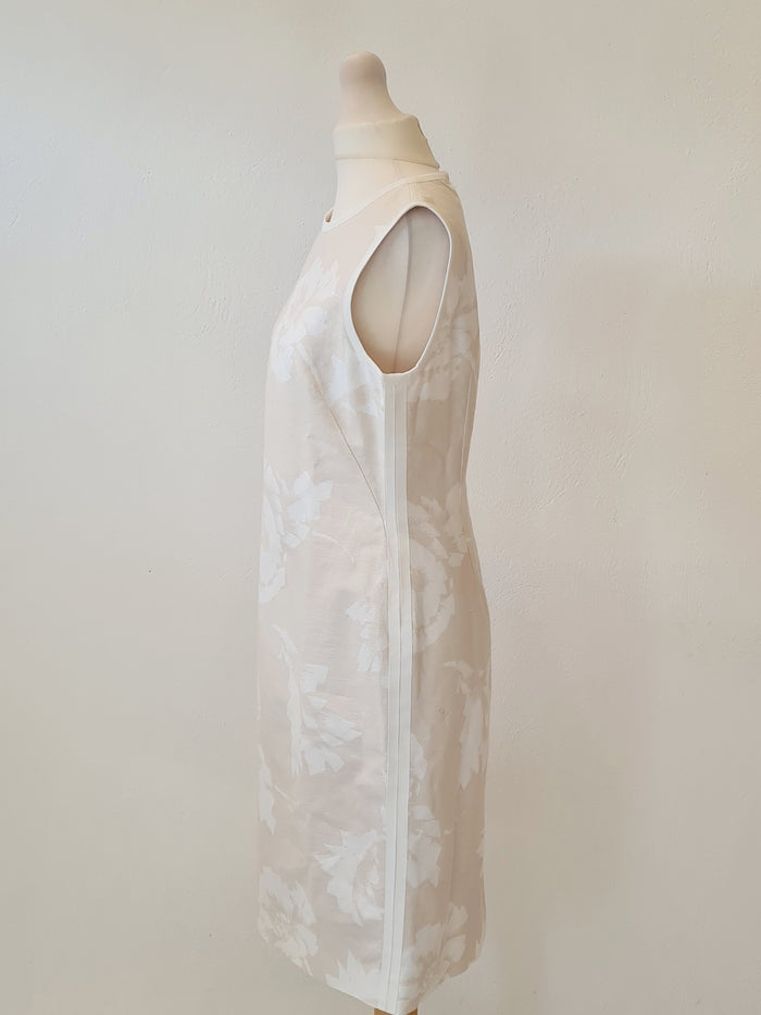 Hobbs Cream Floral Dress Size 10