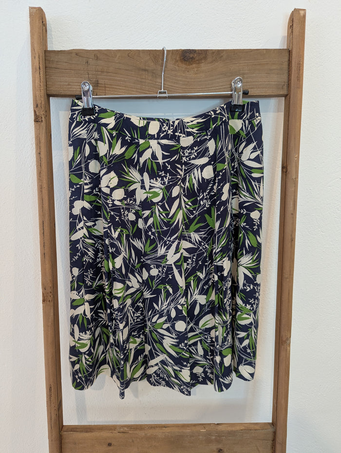 Hobbs green & navy skirt 8