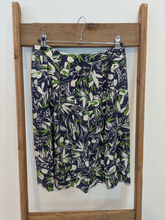 Hobbs green & navy skirt 8