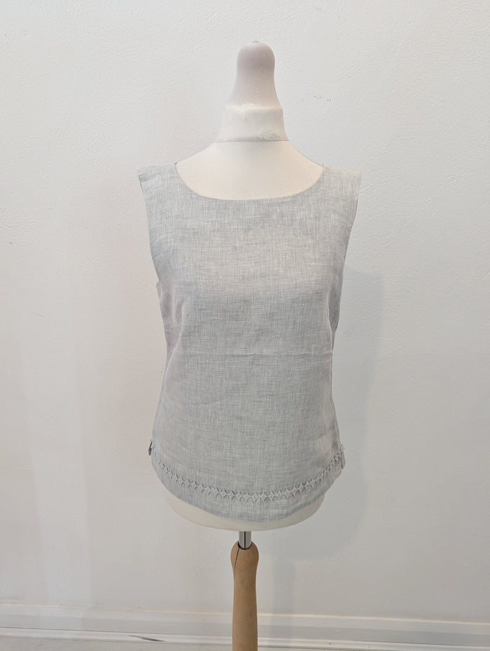 Hobbs Grey Linen Top 8