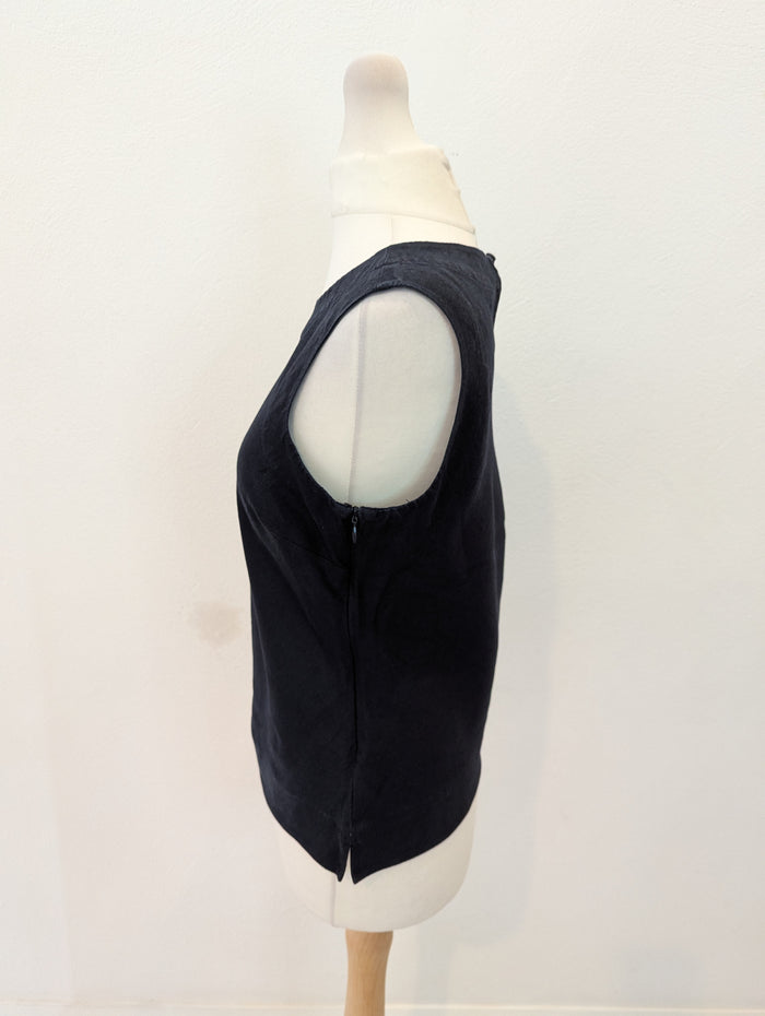 Hobbs Navy Linen Top 8