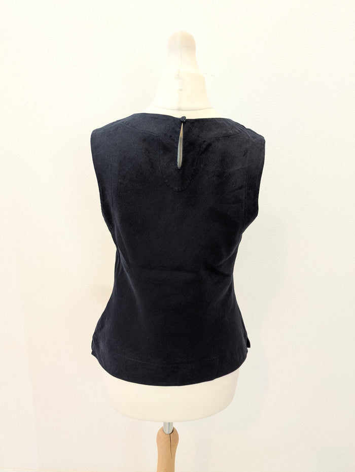 Hobbs Navy Linen Top 8