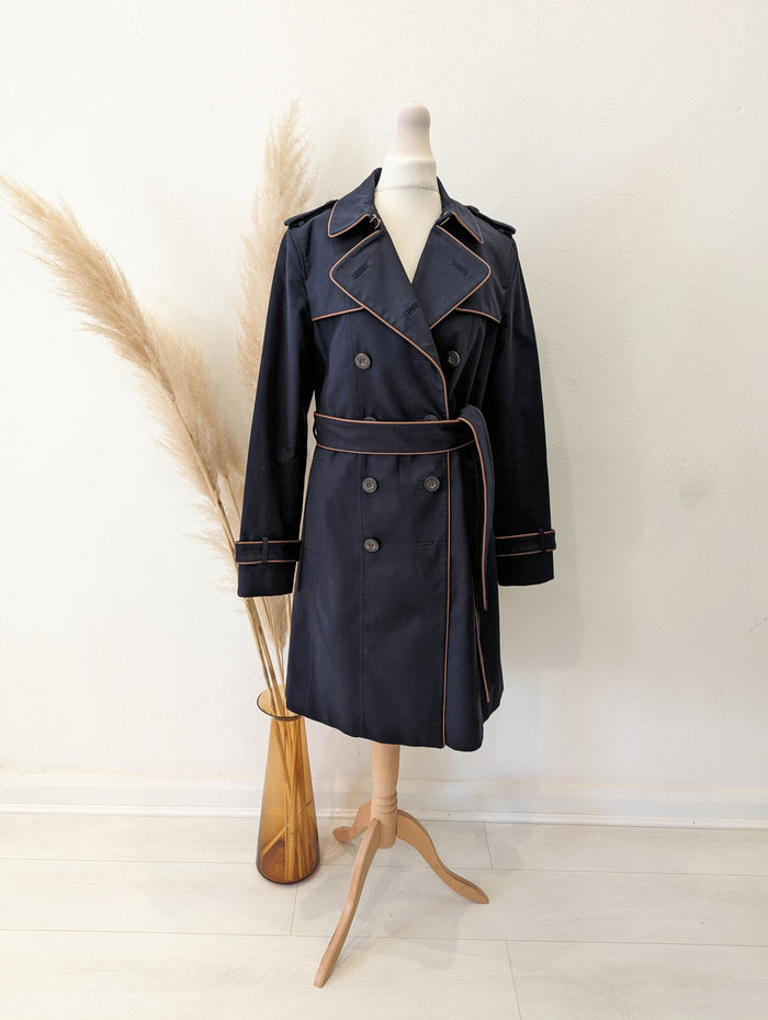Hobbs Navy Trench Coat 10