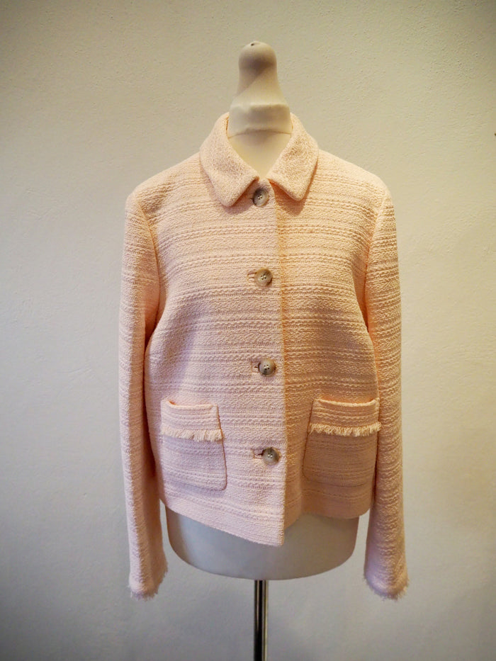 Hobbs Pink Cropped Jacket 12 New RRP £179